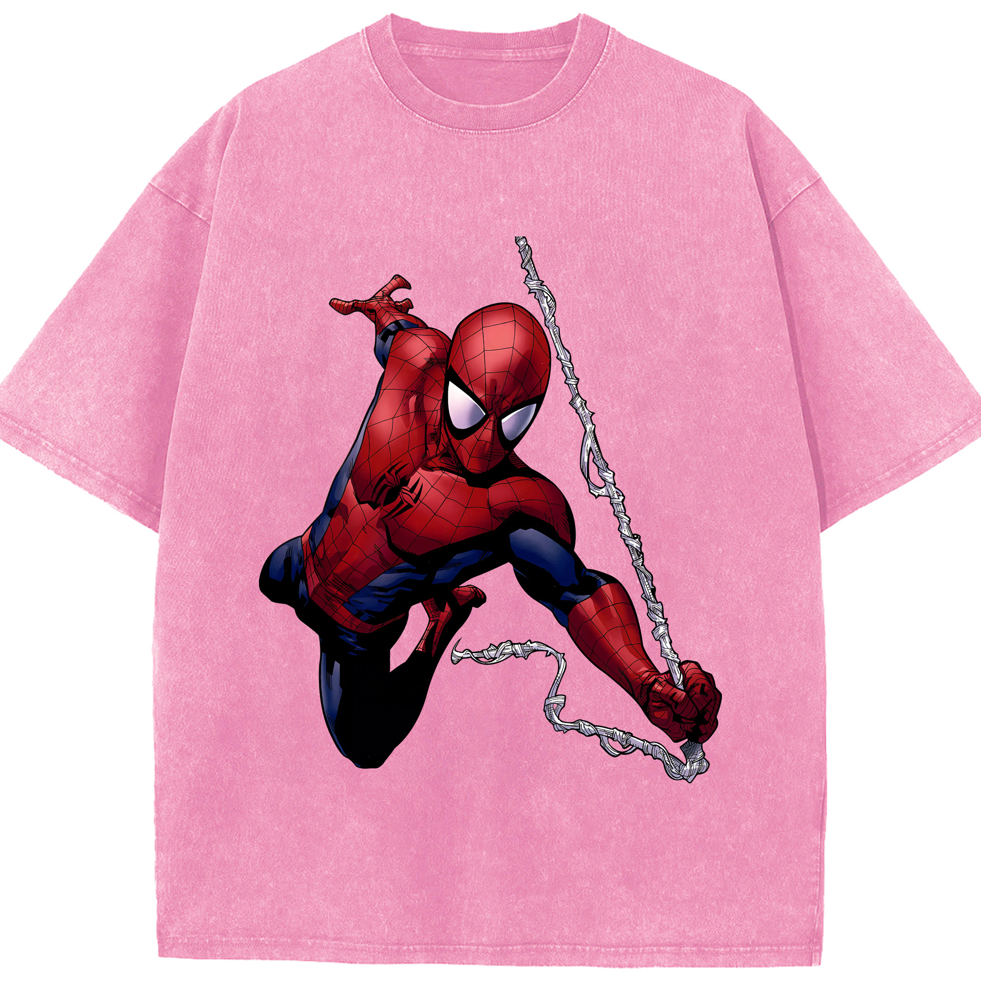 （画像用） Spider Man スパイダーマン 綿100% ヴィンテージ風 半袖Tシャツ（フロントプリント）